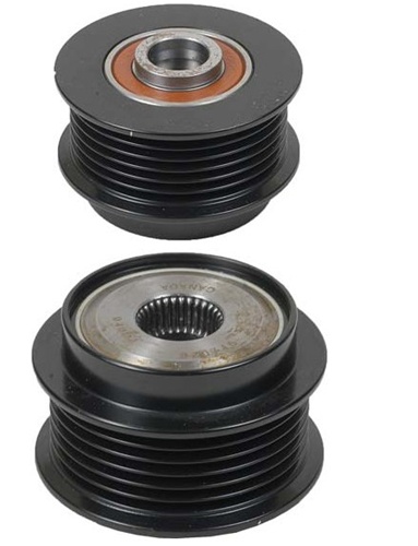 24823314 - Pulley, 6-Groove Serpentine Decoupler, For Denso Alternator